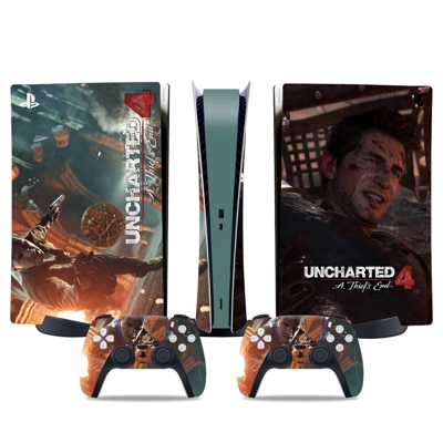 Uncharted decal skin for PS5 Digital Console and two Contr.. Uncharted decal skin for PS5 Digital Console and two Contr..