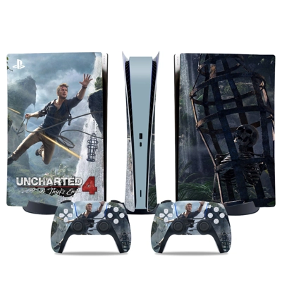 Uncharted decal skin for PS5 Digital Console and two Contr.. Uncharted decal skin for PS5 Digital Console and two Contr..