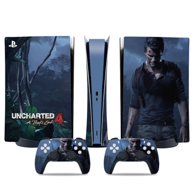 Uncharted decal skin for PS5 Digital Console and two Contr.. Uncharted decal skin for PS5 Digital Console and two Contr..