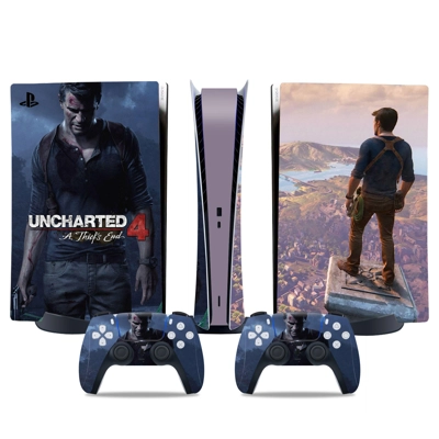 Uncharted decal skin for PS5 Digital Console and two Contr.. Uncharted decal skin for PS5 Digital Console and two Contr..