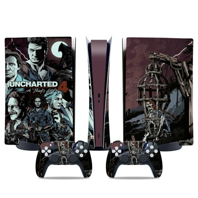Uncharted decal skin for PS5 Digital Console and two Contr.. Uncharted decal skin for PS5 Digital Console and two Contr..