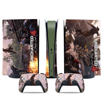 Uncharted decal skin for PS5 Digital Console and two Contr.. Uncharted decal skin for PS5 Digital Console and two Contr..