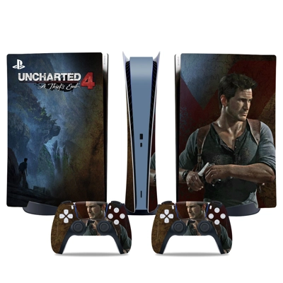 Uncharted decal skin for PS5 Digital Console and two Contr.. Uncharted decal skin for PS5 Digital Console and two Contr..
