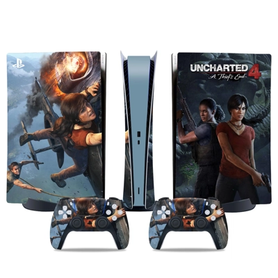 Uncharted decal skin for PS5 Digital Console and two Contr.. Uncharted decal skin for PS5 Digital Console and two Contr..