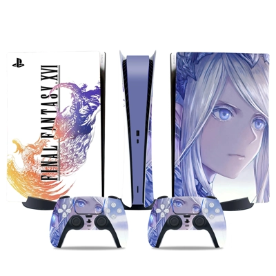 Final Fantasy 16 decal skin for PS5 Digital Console and two Controllers
