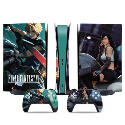 Final Fantasy 16 decal skin for PS5 Digital Console and two Controllers