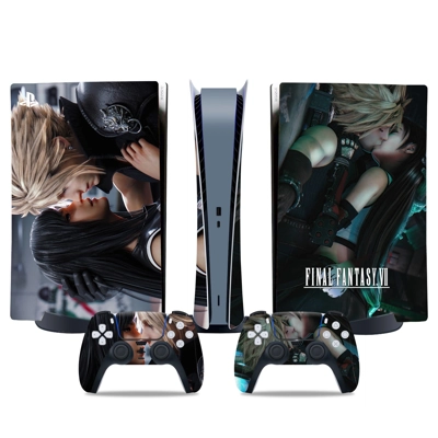 Final Fantasy 16 decal skin for PS5 Digital Console and two Controllers