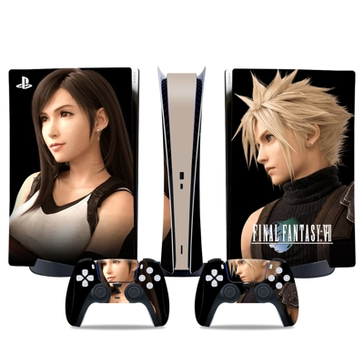 Final Fantasy 16 decal skin for PS5 Digital Console and two Controllers
