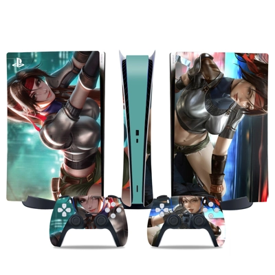 Final Fantasy 16 decal skin for PS5 Digital Console and two Controllers