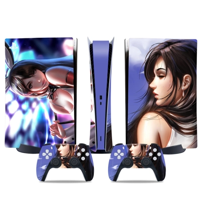 Final Fantasy 16 decal skin for PS5 Digital Console and two Controllers