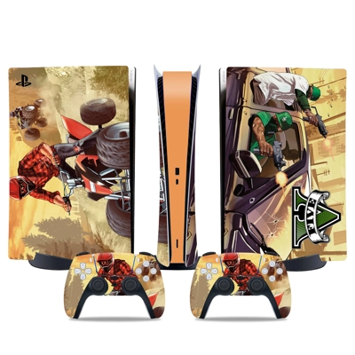 GTA 5 decal skin for PS5 Digital Console and two Controllers GTA 5 decal skin for PS5 Digital Console and two Controllers