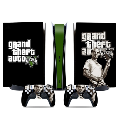 GTA 5 decal skin for PS5 Digital Console and two Controllers GTA 5 decal skin for PS5 Digital Console and two Controllers