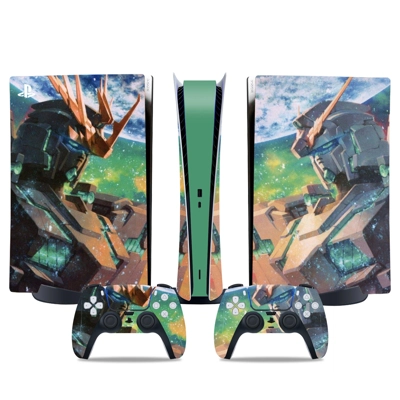 Gundam decal skin for PS5 Digital Console and two Controll.. Gundam decal skin for PS5 Digital Console and two Controll..