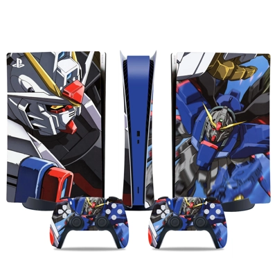 Gundam decal skin for PS5 Digital Console and two Controll.. Gundam decal skin for PS5 Digital Console and two Controll..
