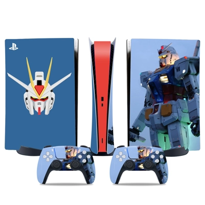 Gundam decal skin for PS5 Digital Console and two Controll.. Gundam decal skin for PS5 Digital Console and two Controll..