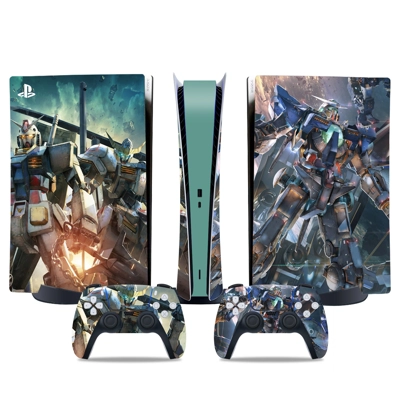 Gundam decal skin for PS5 Digital Console and two Controll.. Gundam decal skin for PS5 Digital Console and two Controll..