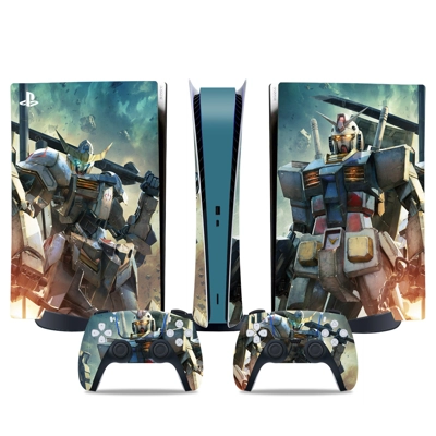 Gundam decal skin for PS5 Digital Console and two Controll.. Gundam decal skin for PS5 Digital Console and two Controll..