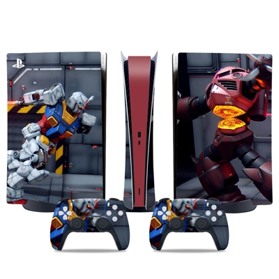 Gundam decal skin for PS5 Digital Console and two Controll.. Gundam decal skin for PS5 Digital Console and two Controll..