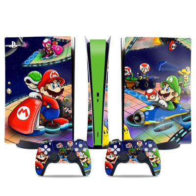 Super Mario decal skin for PS5 Digital Console and two Con.. Super Mario decal skin for PS5 Digital Console and two Con..