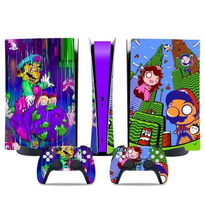 Super Mario decal skin for PS5 Digital Console and two Con.. Super Mario decal skin for PS5 Digital Console and two Con..