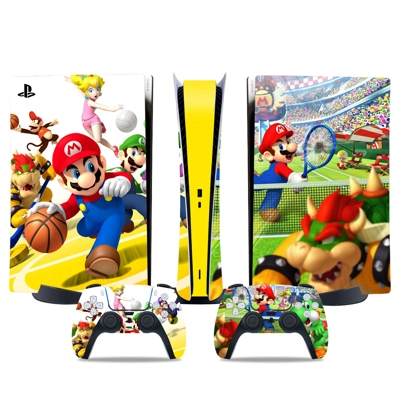 Super Mario decal skin for PS5 Digital Console and two Con.. Super Mario decal skin for PS5 Digital Console and two Con..