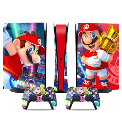Super Mario decal skin for PS5 Digital Console and two Con.. Super Mario decal skin for PS5 Digital Console and two Con..