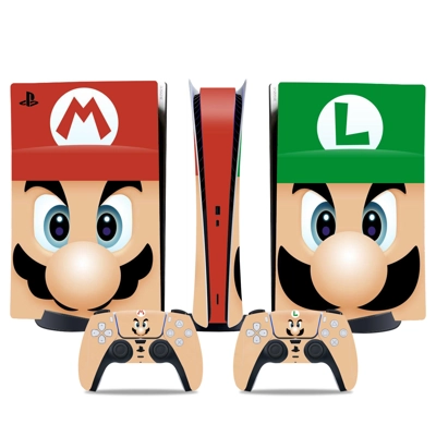 Super Mario decal skin for PS5 Digital Console and two Con.. Super Mario decal skin for PS5 Digital Console and two Con..