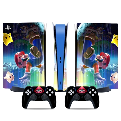 Super Mario decal skin for PS5 Digital Console and two Con.. Super Mario decal skin for PS5 Digital Console and two Con..