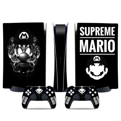 Super Mario decal skin for PS5 Digital Console and two Con.. Super Mario decal skin for PS5 Digital Console and two Con..