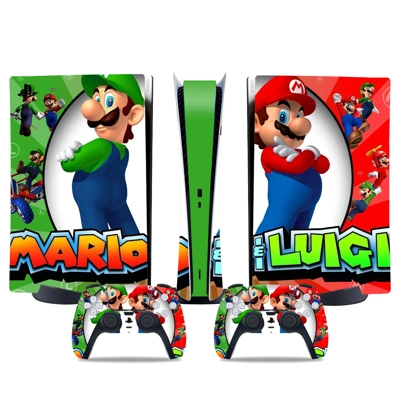 Super Mario decal skin for PS5 Digital Console and two Con.. Super Mario decal skin for PS5 Digital Console and two Con..