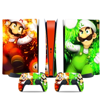 Super Mario decal skin for PS5 Digital Console and two Con.. Super Mario decal skin for PS5 Digital Console and two Con..