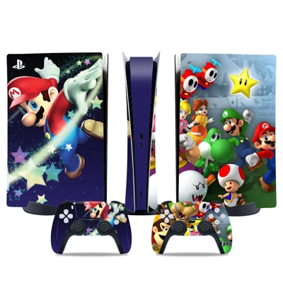 Super Mario decal skin for PS5 Digital Console and two Con.. Super Mario decal skin for PS5 Digital Console and two Con..