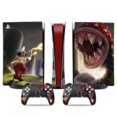 Super Mario decal skin for PS5 Digital Console and two Con.. Super Mario decal skin for PS5 Digital Console and two Con..