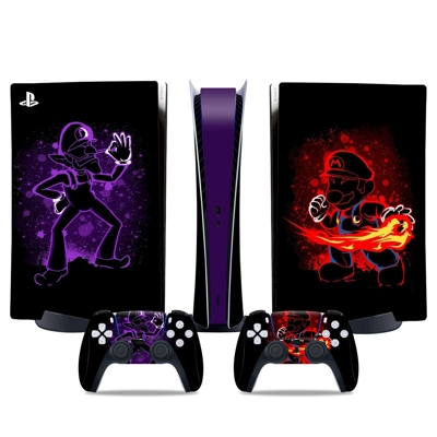 Super Mario decal skin for PS5 Digital Console and two Con.. Super Mario decal skin for PS5 Digital Console and two Con..