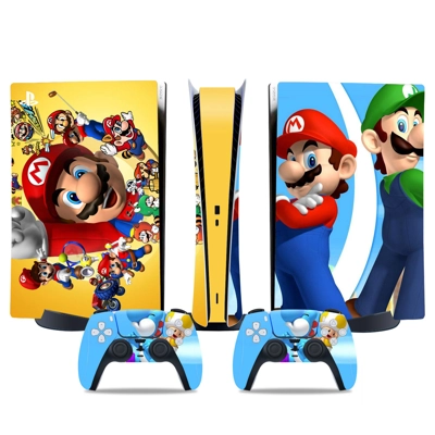 Super Mario decal skin for PS5 Digital Console and two Con.. Super Mario decal skin for PS5 Digital Console and two Con..