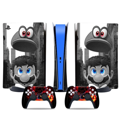 Super Mario decal skin for PS5 Digital Console and two Con.. Super Mario decal skin for PS5 Digital Console and two Con..