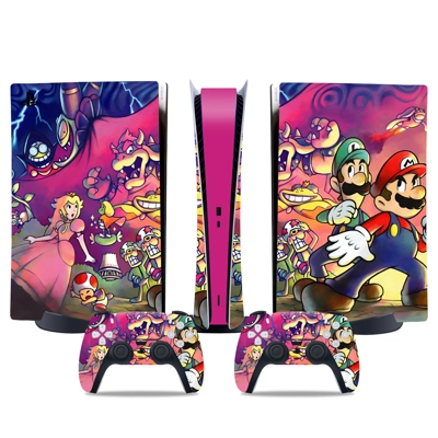 Super Mario decal skin for PS5 Digital Console and two Con.. Super Mario decal skin for PS5 Digital Console and two Con..