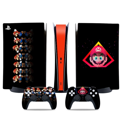 Super Mario decal skin for PS5 Digital Console and two Con.. Super Mario decal skin for PS5 Digital Console and two Con..