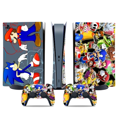 Super Mario decal skin for PS5 Digital Console and two Con.. Super Mario decal skin for PS5 Digital Console and two Con..