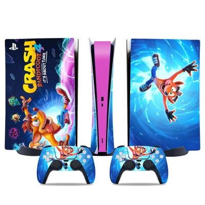 Crash Bandicoot decal skin for PS5 Digital Console and two.. Crash Bandicoot decal skin for PS5 Digital Console and two..