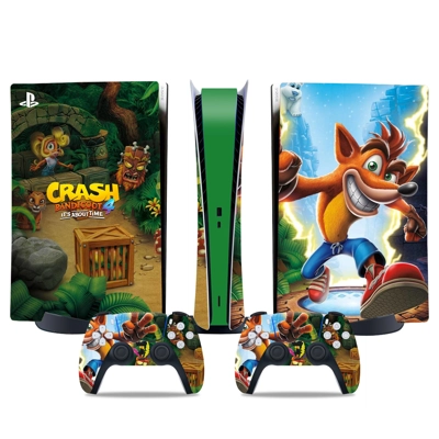 Crash Bandicoot decal skin for PS5 Digital Console and two.. Crash Bandicoot decal skin for PS5 Digital Console and two..