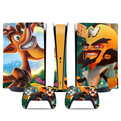 Crash Bandicoot decal skin for PS5 Digital Console and two.. Crash Bandicoot decal skin for PS5 Digital Console and two..