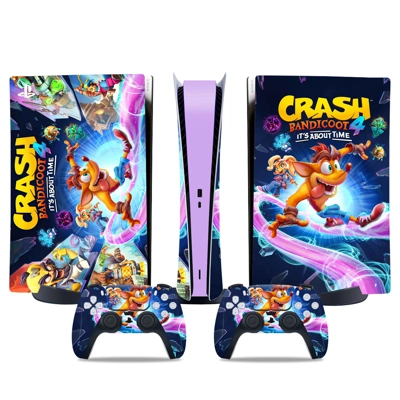 Crash Bandicoot decal skin for PS5 Digital Console and two.. Crash Bandicoot decal skin for PS5 Digital Console and two..