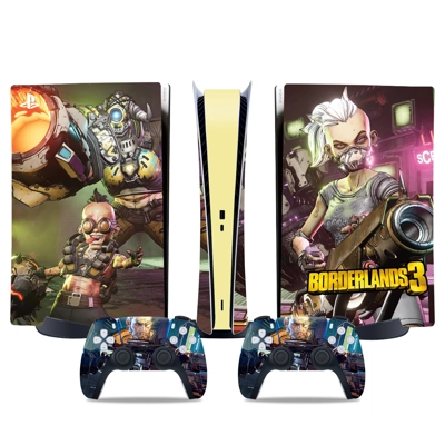 Borderlands 3 decal skin for PS5 Digital Console and two C.. Borderlands 3 decal skin for PS5 Digital Console and two C..