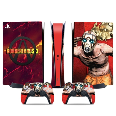 Borderlands 3 decal skin for PS5 Digital Console and two Controllers