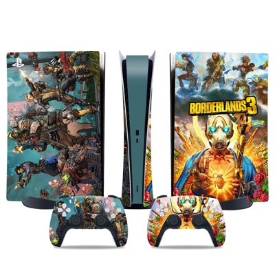 Borderlands 3 decal skin for PS5 Digital Console and two Controllers