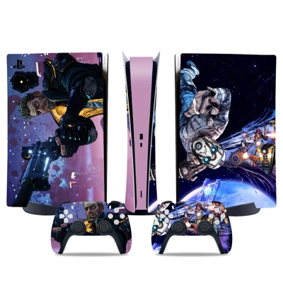 Borderlands 3 decal skin for PS5 Digital Console and two Controllers