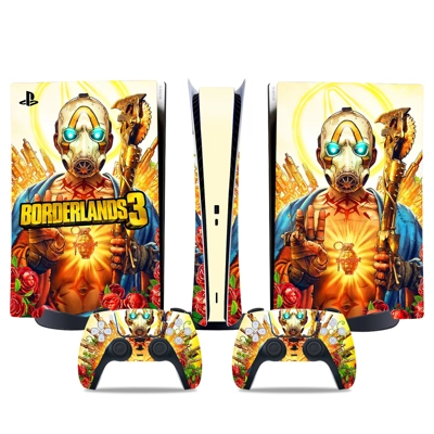 Borderlands 3 decal skin for PS5 Digital Console and two Controllers