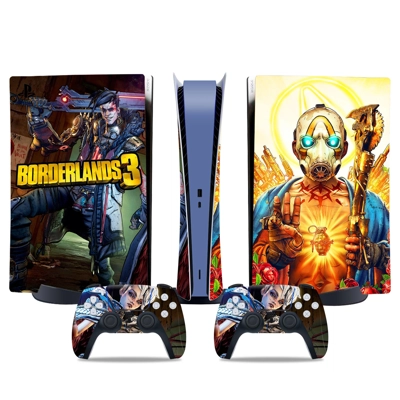 Borderlands 3 decal skin for PS5 Digital Console and two Controllers