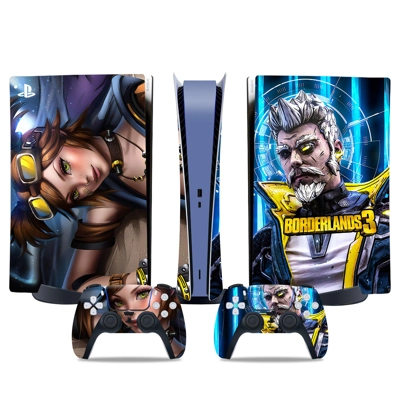 Borderlands 3 decal skin for PS5 Digital Console and two C.. Borderlands 3 decal skin for PS5 Digital Console and two C..